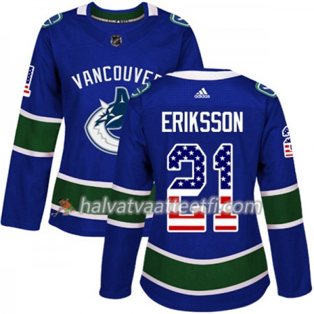 Naisten NHL Vancouver Canucks Pelipaita Loui Eriksson 21 Adidas 2017-2018 Blue USA Flag Fashion Authentic Naisten NHL Vancouver Canucks Pelipaita Loui Eriksson 21 Adidas 2017-2018 Blue USA Flag Fashion Authentic